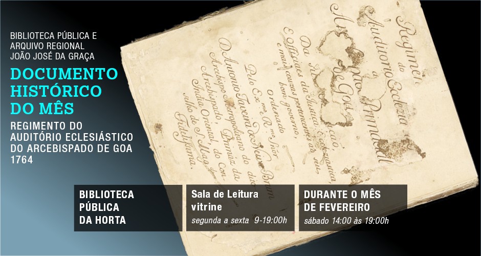 Documento Histórico do Mês – fevereiro